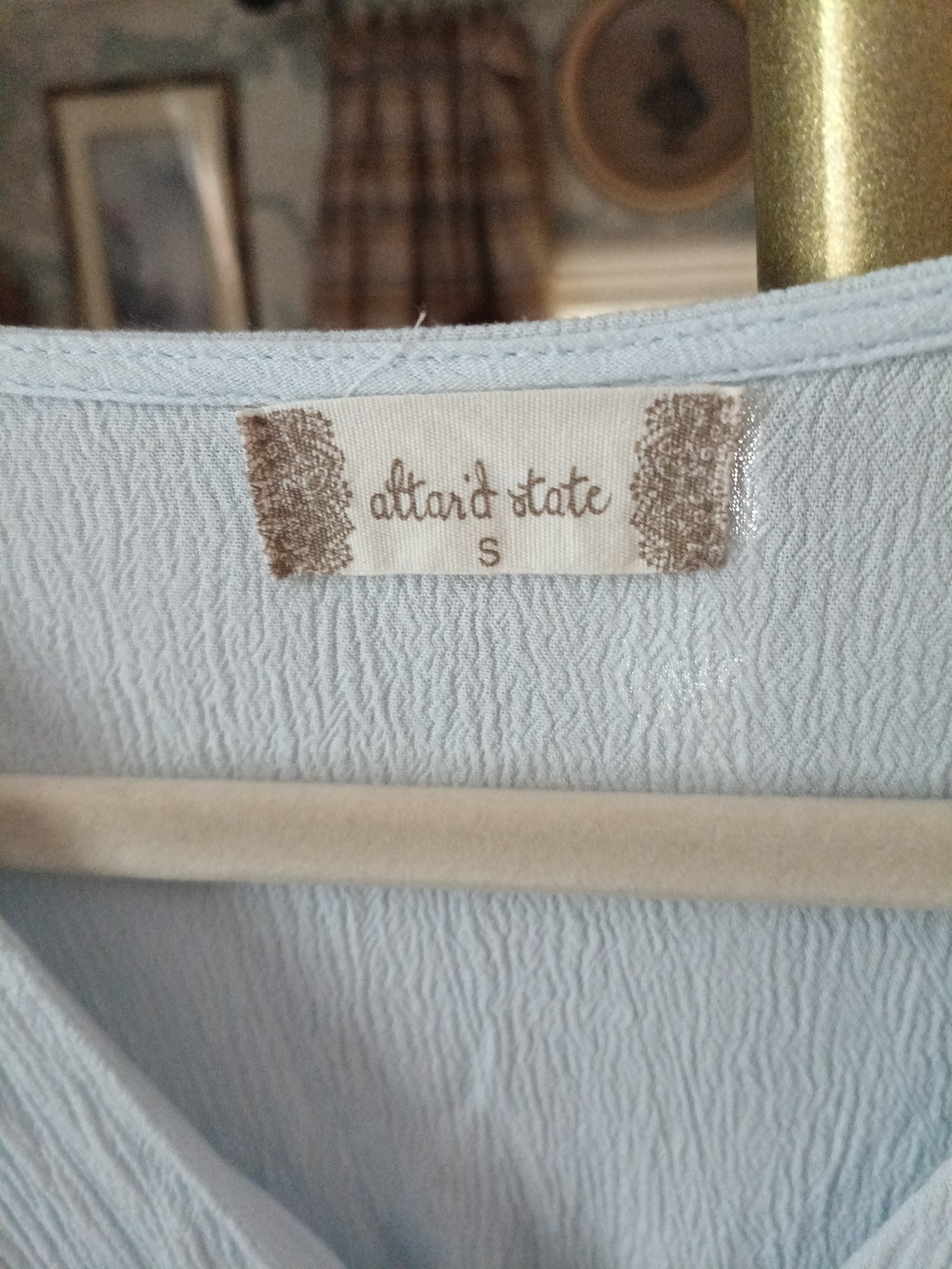 Altar'd State Light Blue Ruffle Wrap Mini Dress - Picture 3 of 8
